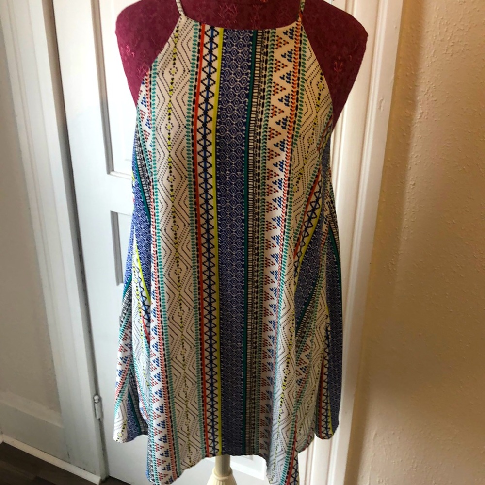 Printed shift dress (boutique purchased)